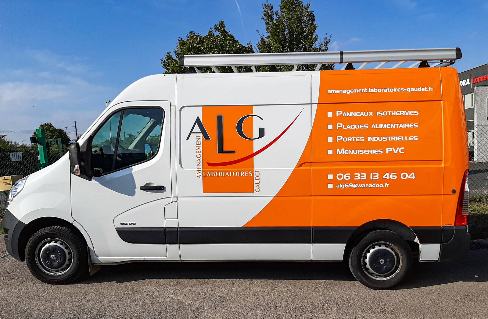 semi-covering professionnel logo sur camion entreprise ALG Zinguerie 